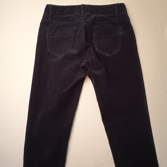 Banana Republic Corduroy Jeans Size 2 Low Rise Slim Leg Black Color - Picture 3 of 9
